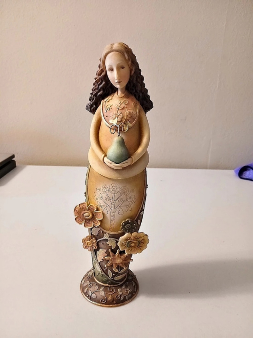 Blooming Wild Women of the World Floral Figurine Sculpture Brown & Green